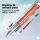 Stilou retractabil Writech F corp violet cu cutie cadou si 5 patroane cerneala albastre